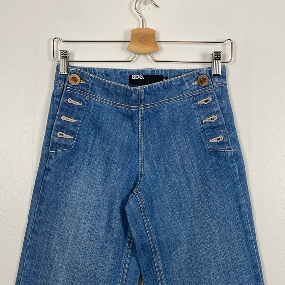 BDG Vintage Flare Bootcut High Rise Womens 26 Denim Button Side Closure Pants - Picture 3 of 9